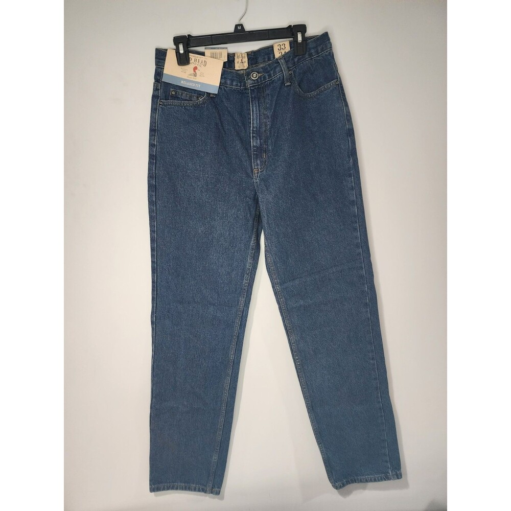 RedHead Jeans Size 33x34 Mens Relaxed Fit Mid Rise Medium Wash Blue Denim